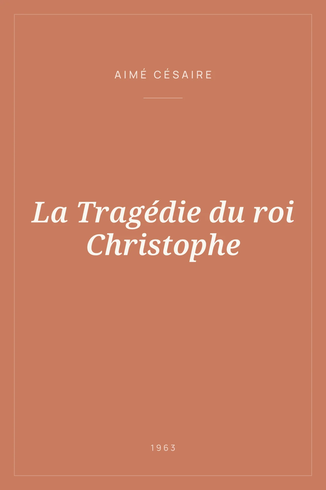 Portada de La Tragédie du roi Christophe