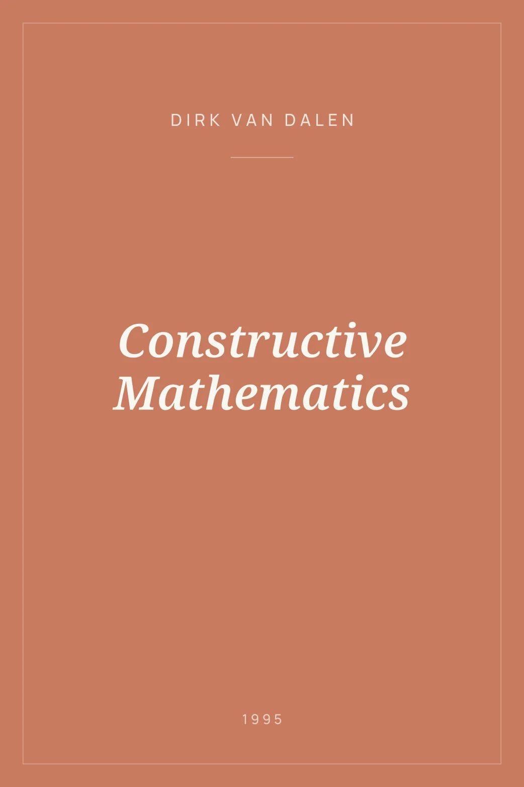 Portada de Constructive Mathematics