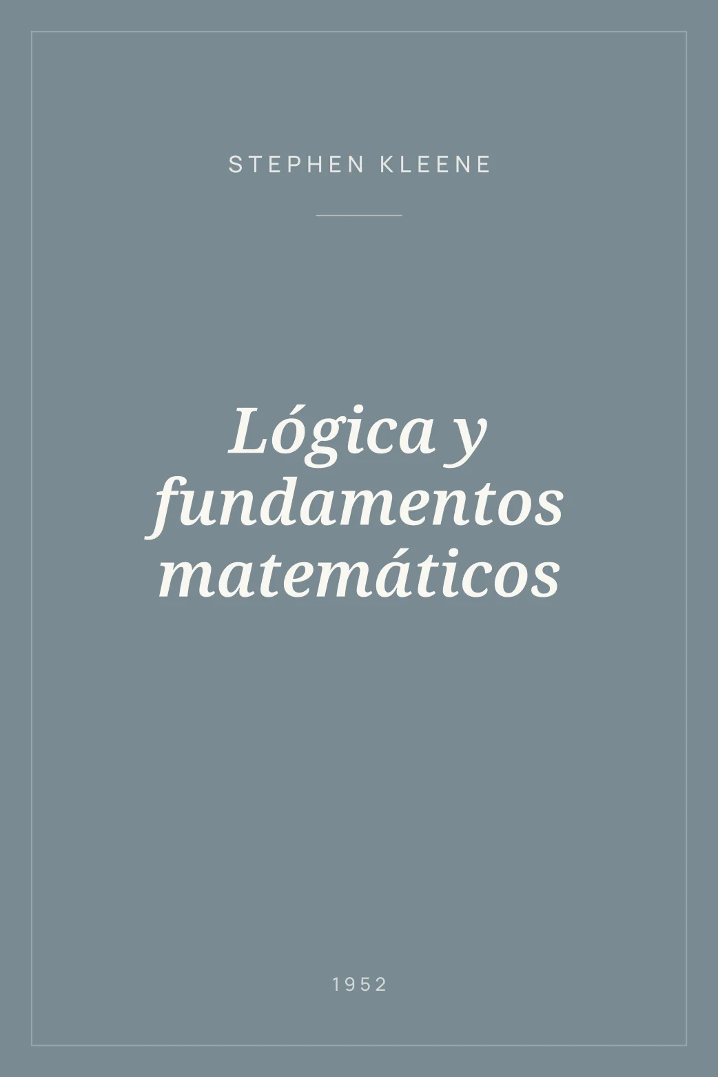 Portada de Lógica y fundamentos matemáticos