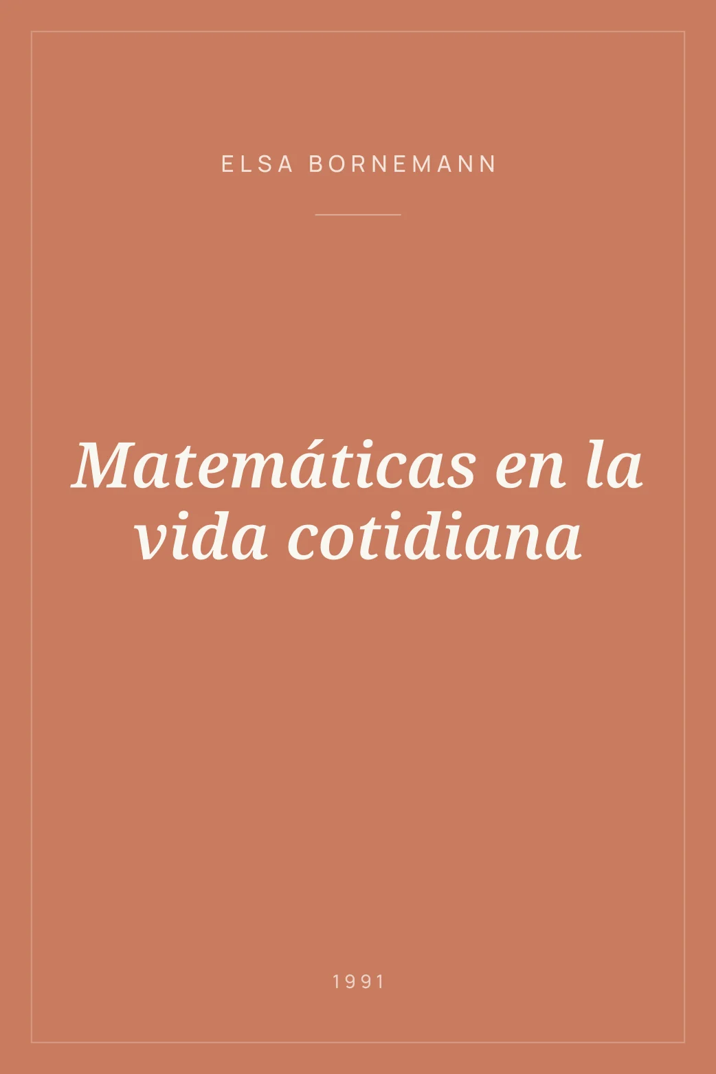 Portada de Matemáticas en la vida cotidiana