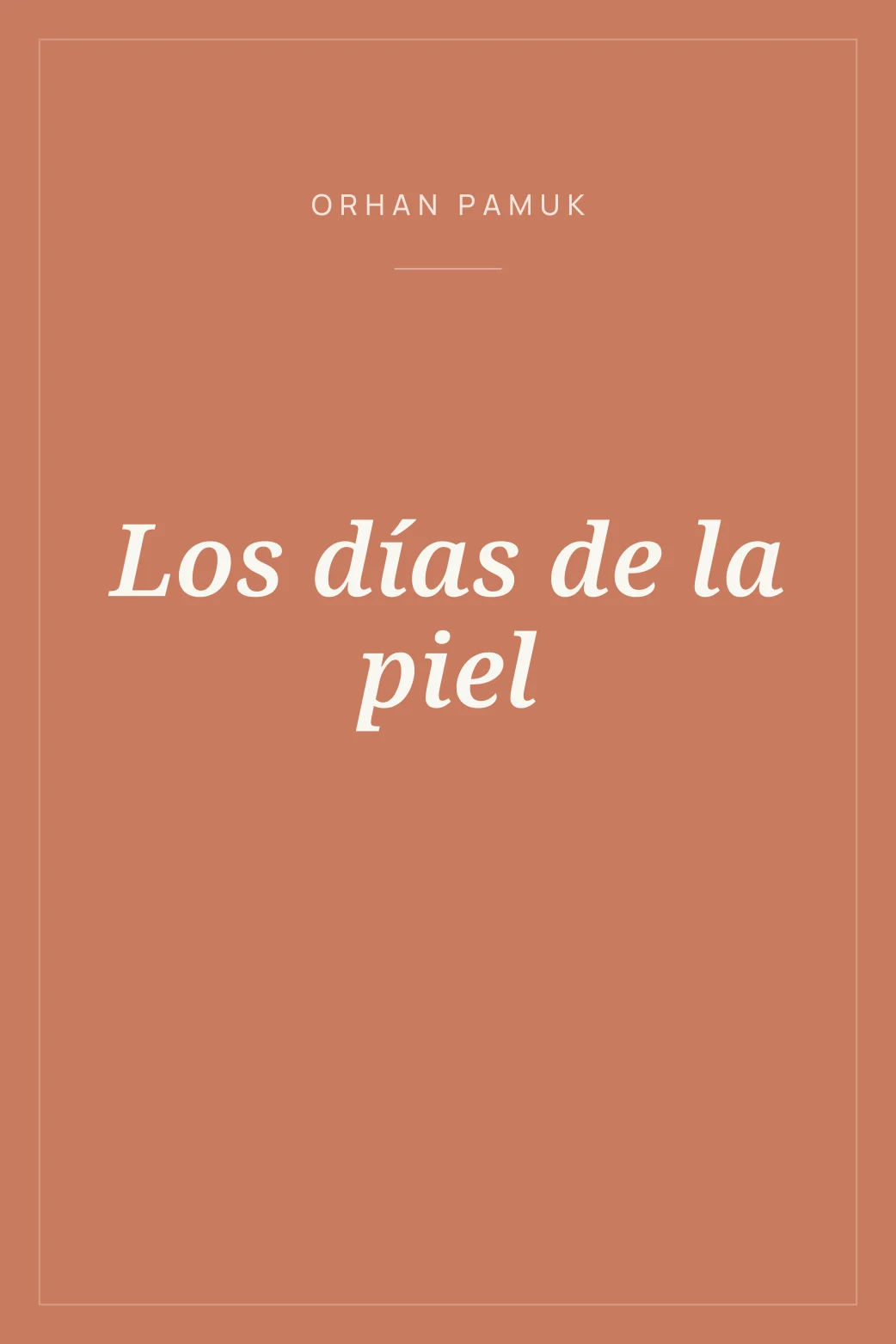 Portada de Los días de la piel