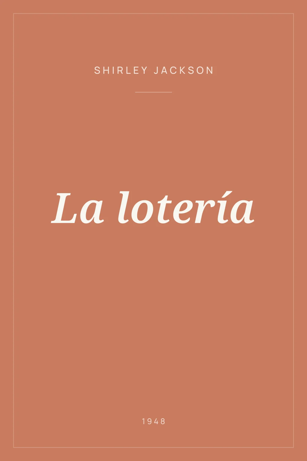 Portada de La lotería