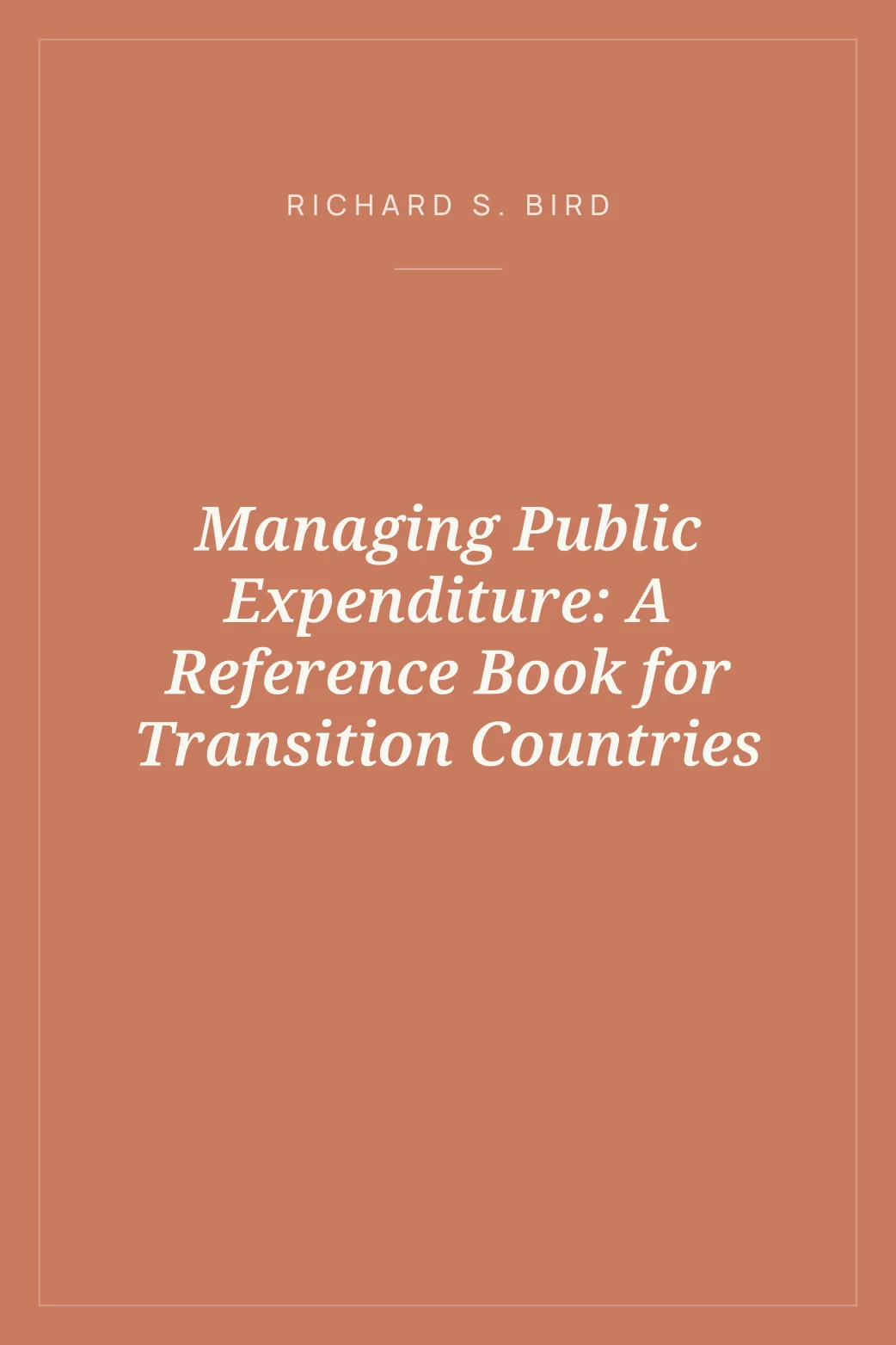 Portada de Managing Public Expenditure: A Reference Book for Transition Countries