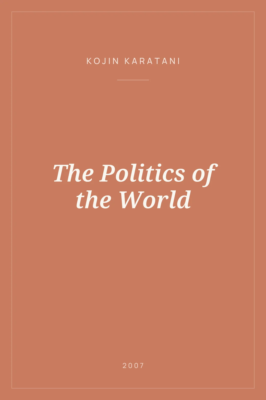 Portada de The Politics of the World