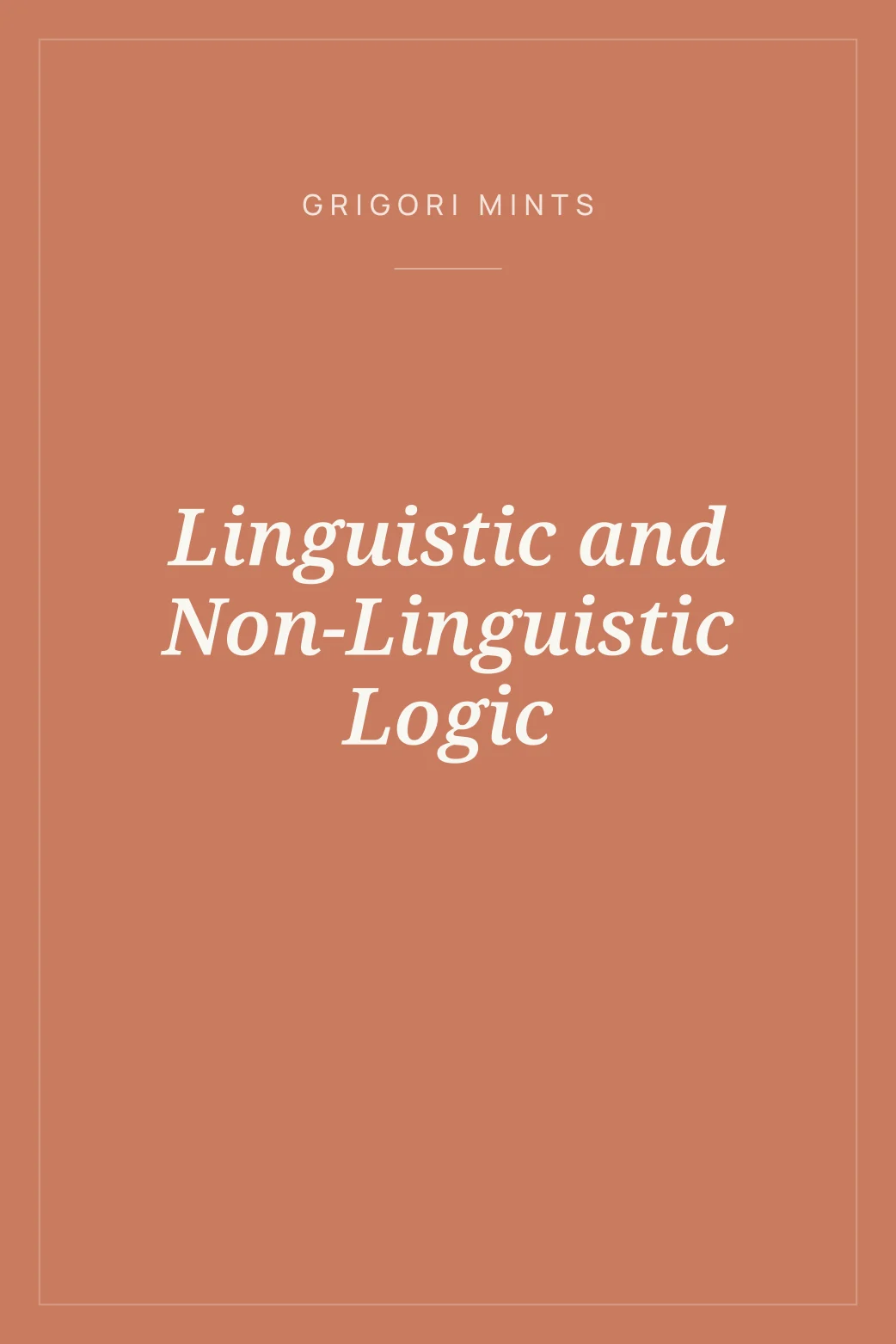 Portada de Linguistic and Non-Linguistic Logic