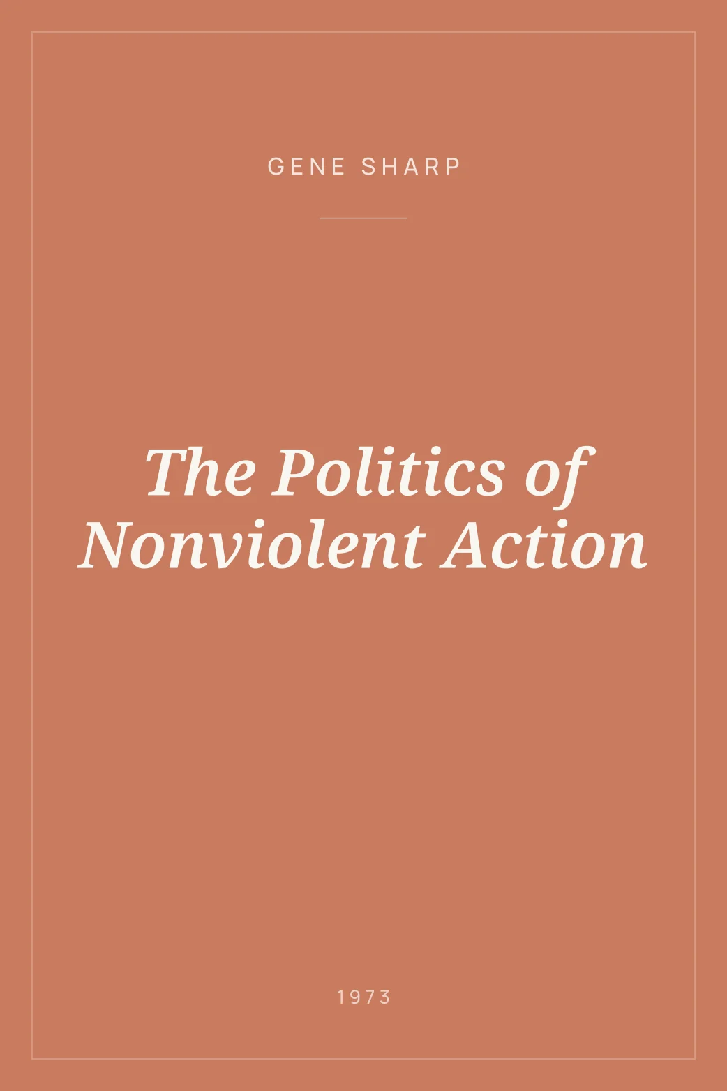 Portada de The Politics of Nonviolent Action