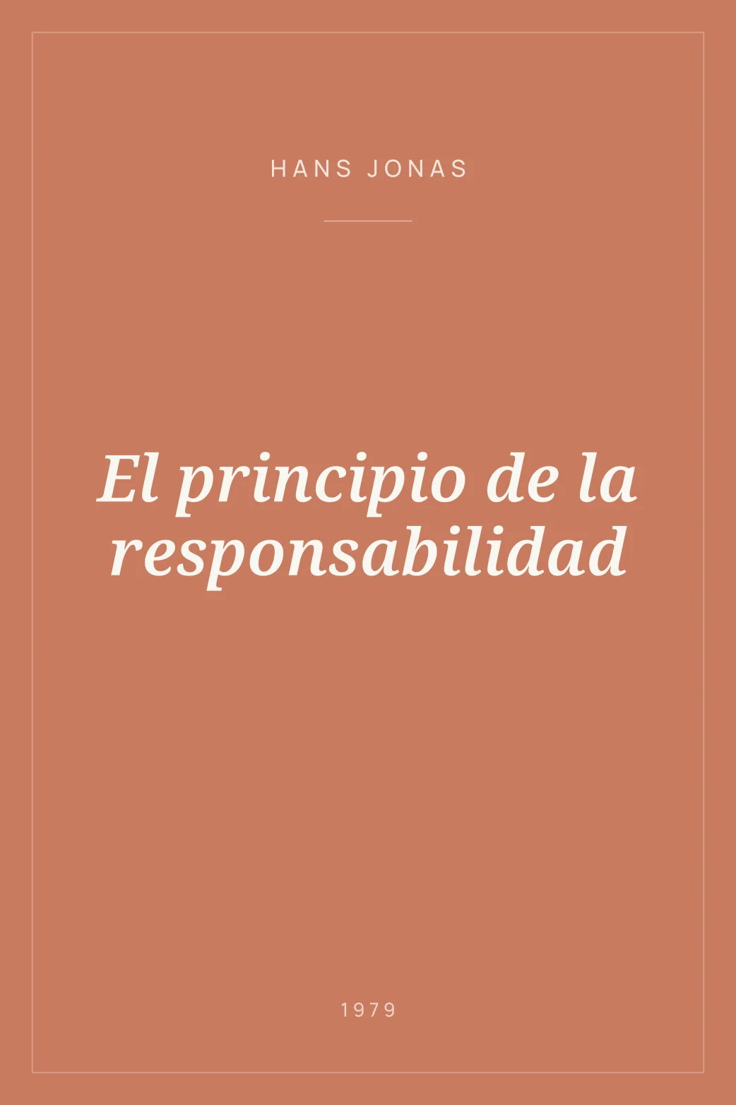 Portada de El principio de la responsabilidad