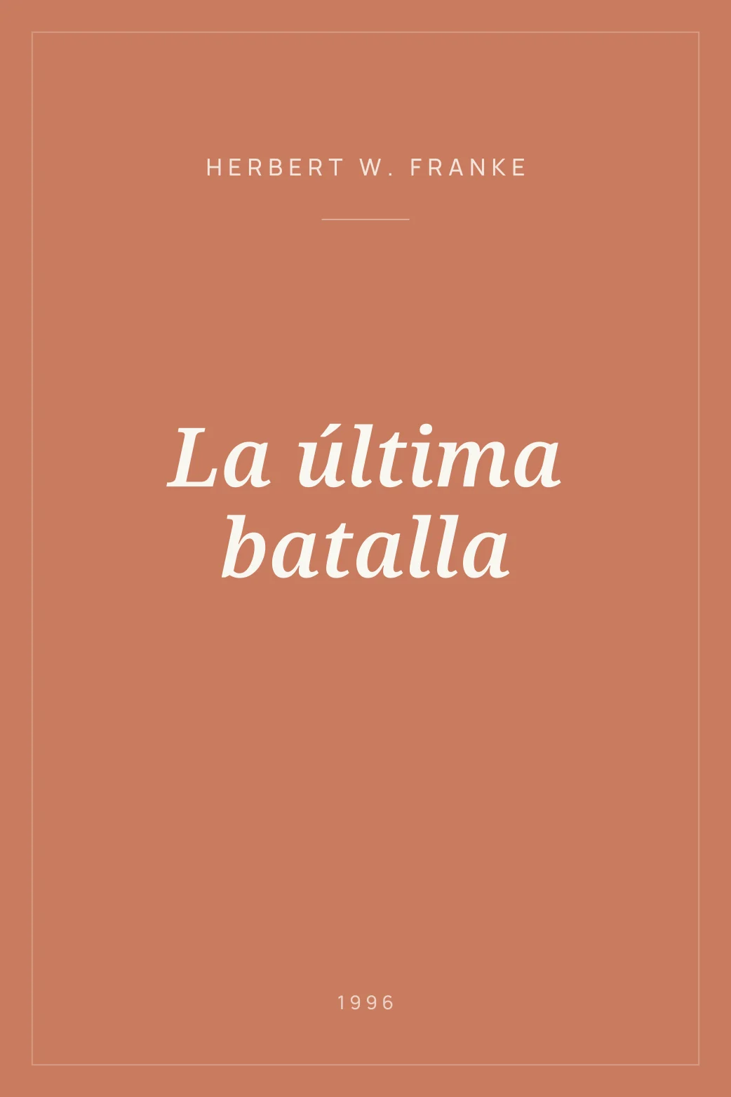 Portada de La última batalla