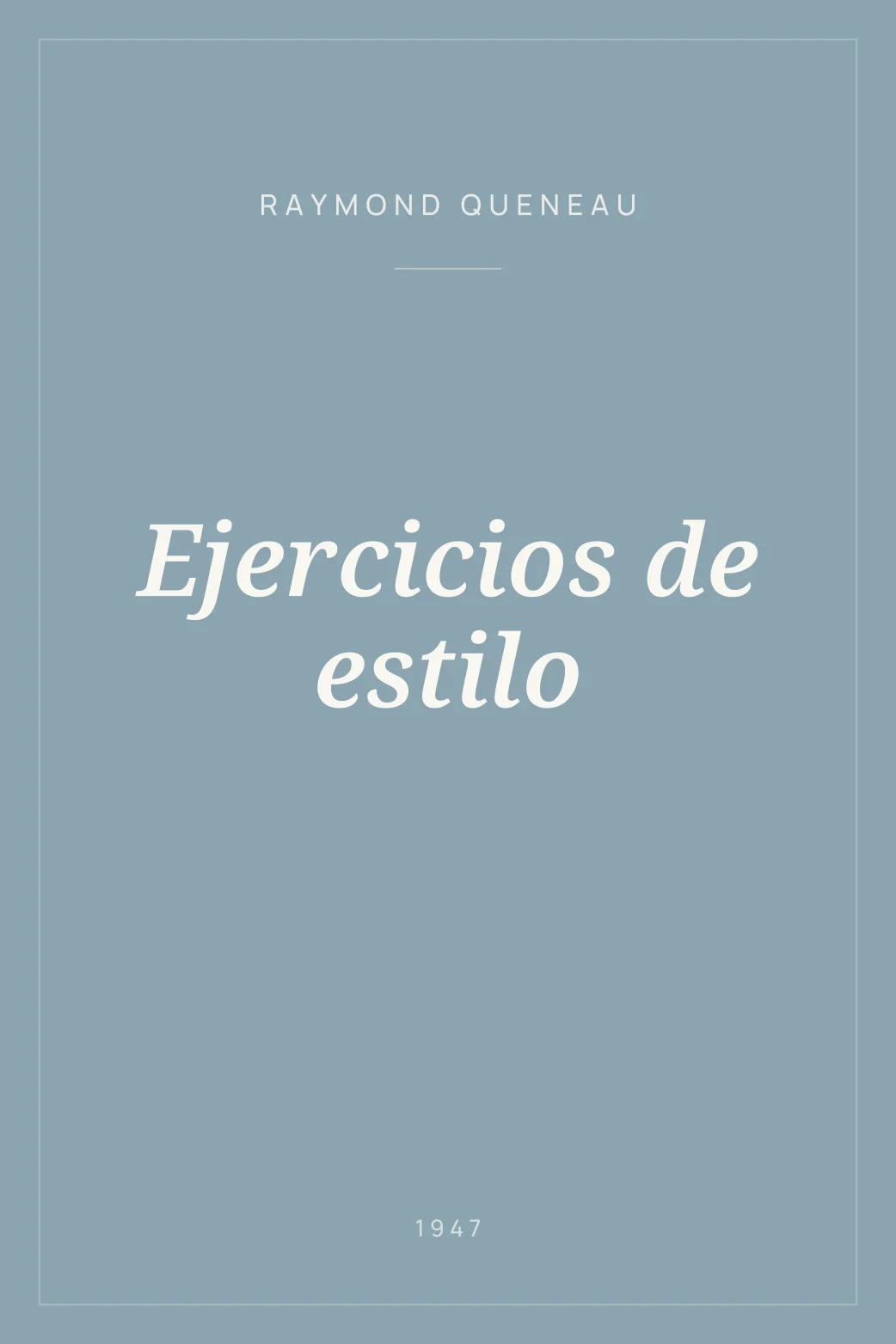 Portada de Ejercicios de estilo