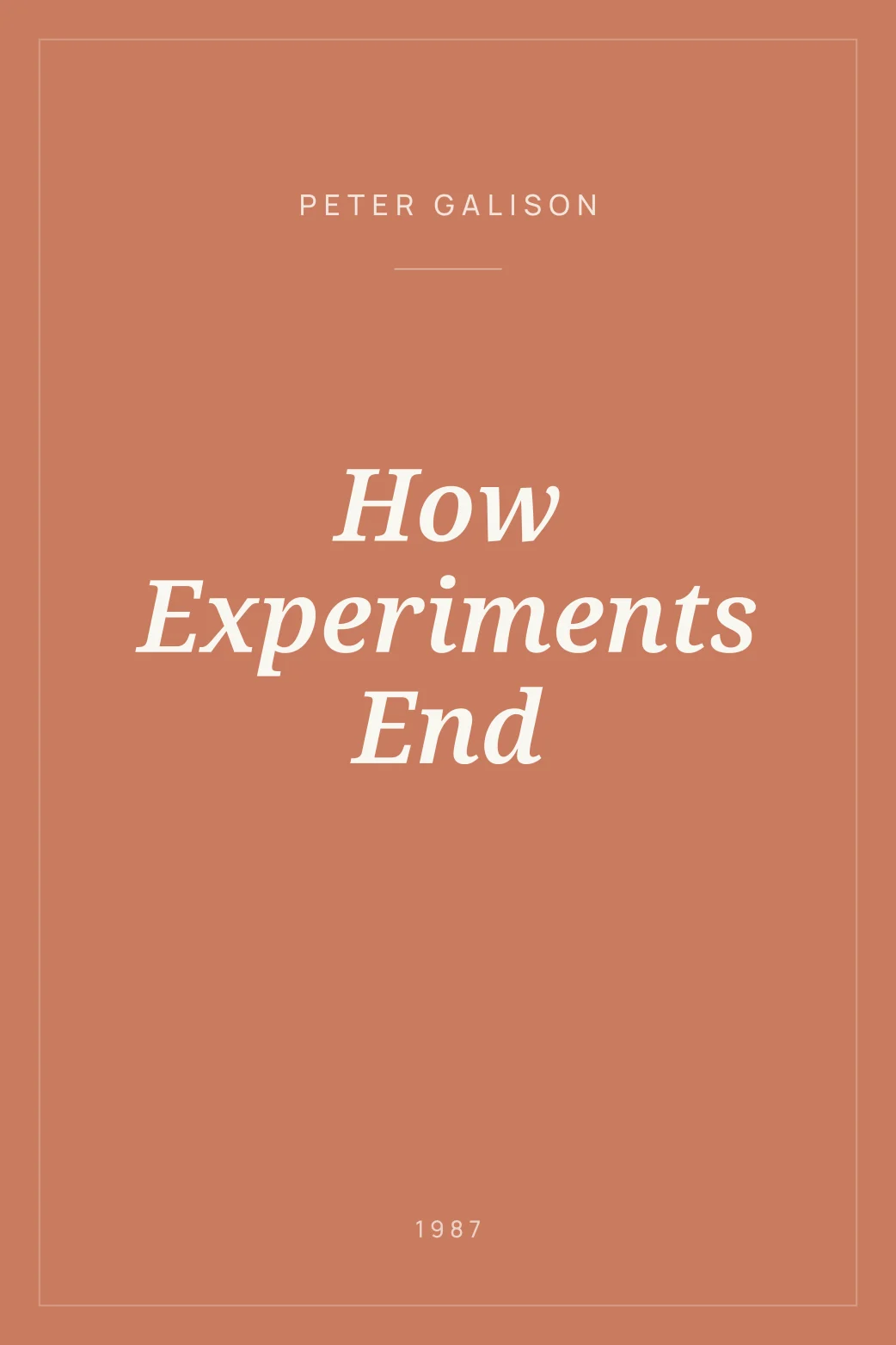 Portada de How Experiments End