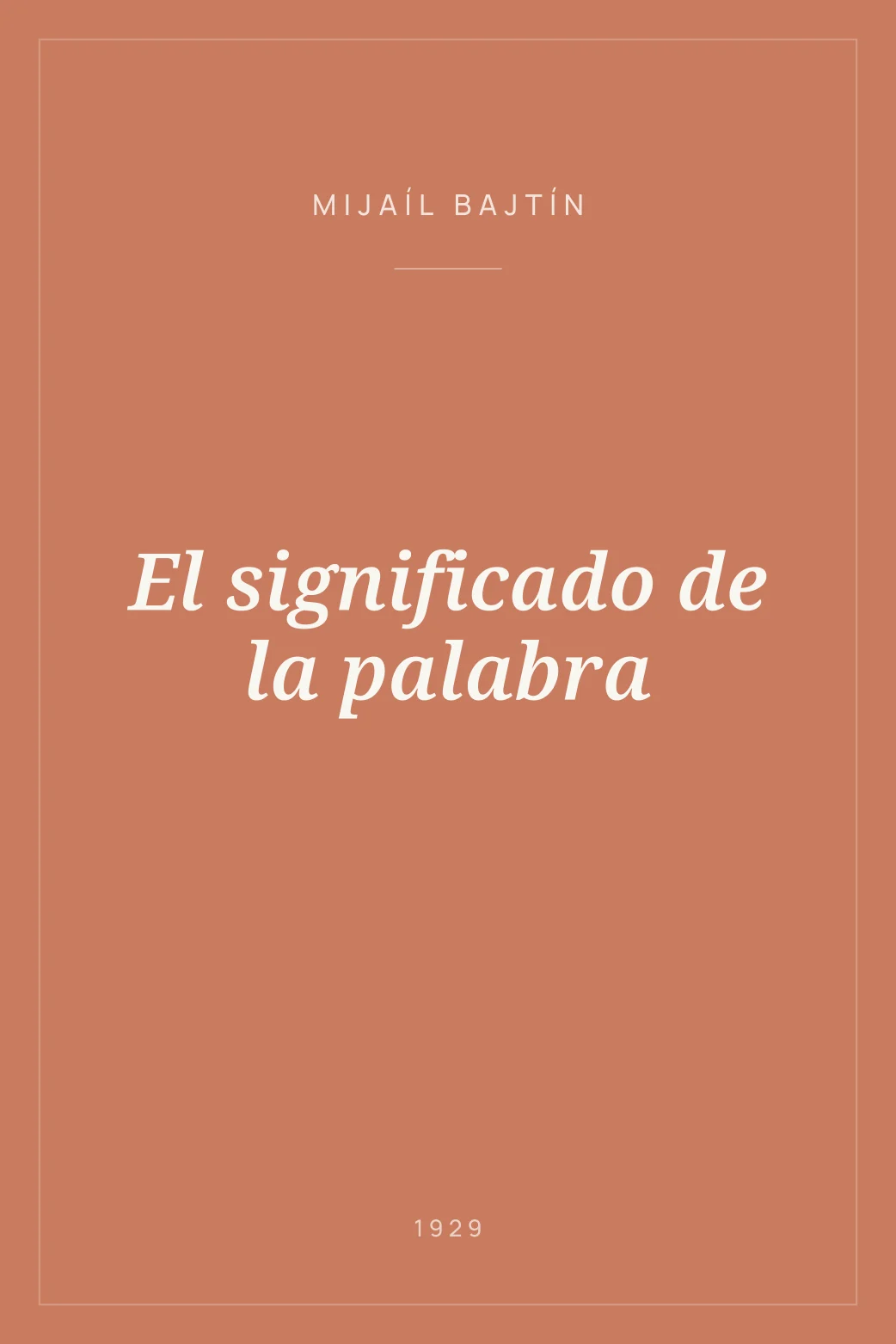 Portada de El significado de la palabra