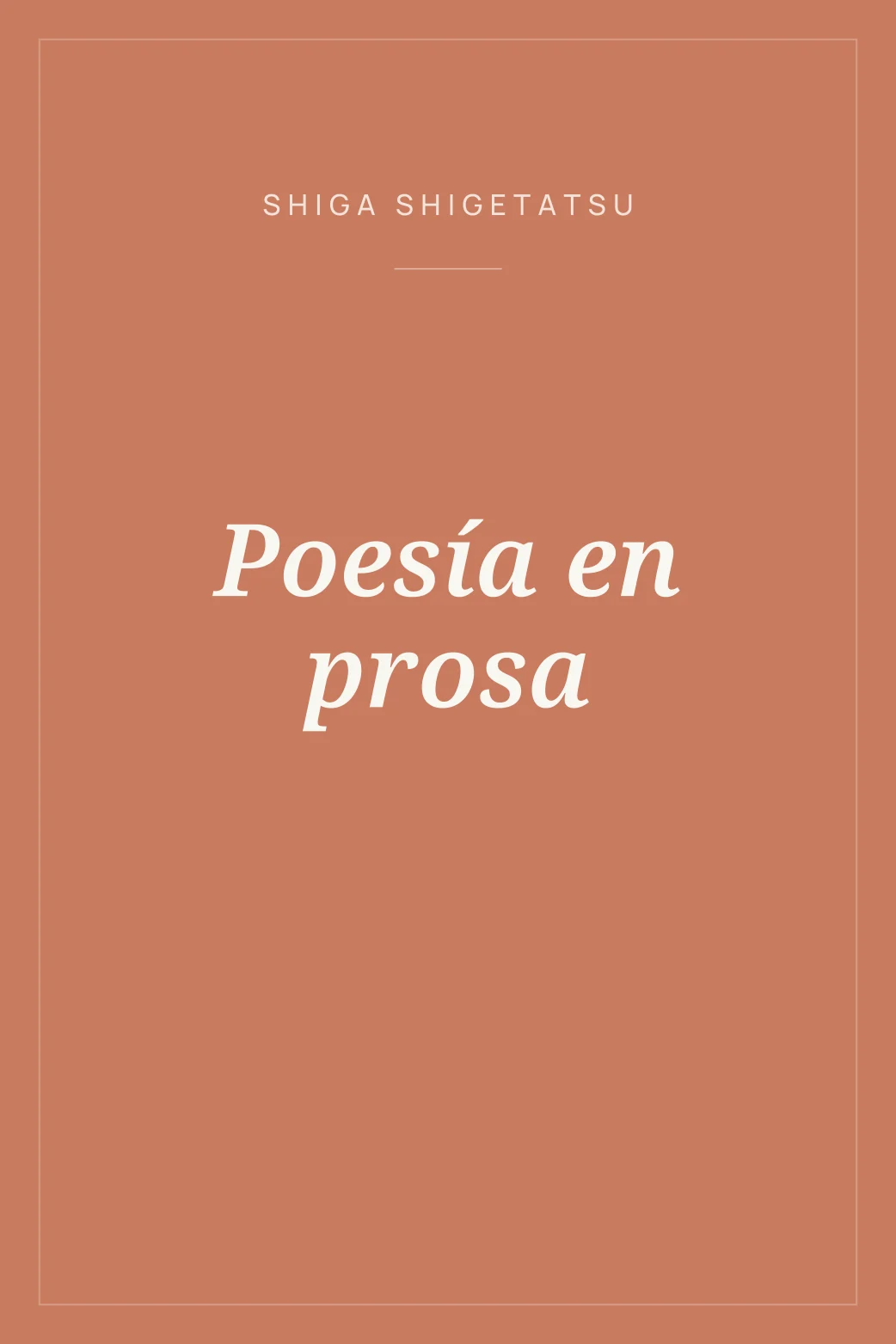 Portada de Poesía en prosa