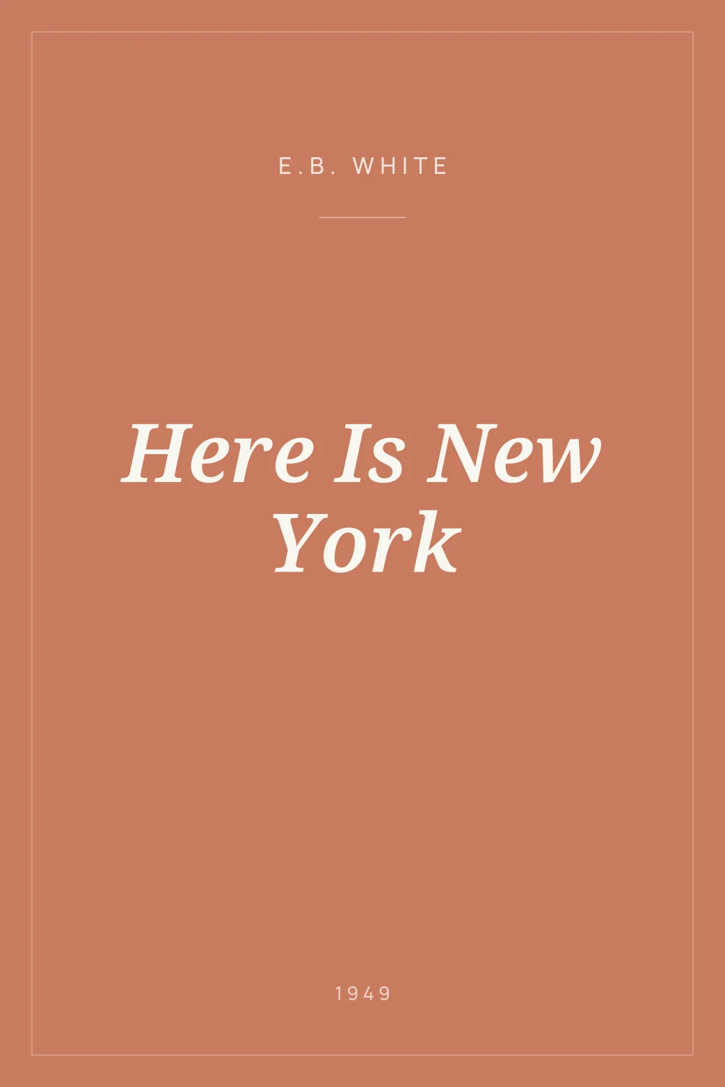 Portada de Here Is New York