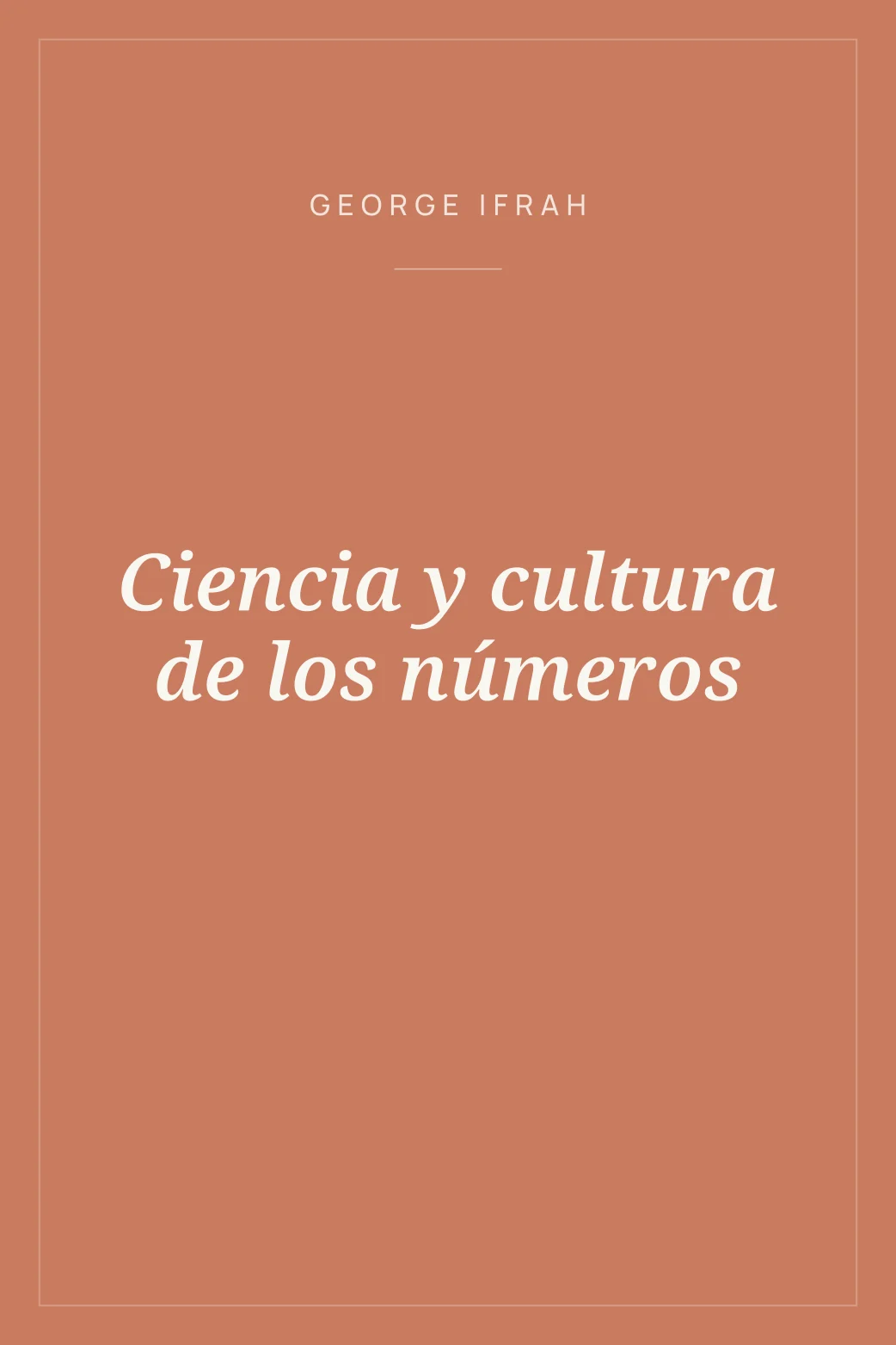 Portada de Ciencia y cultura de los números
