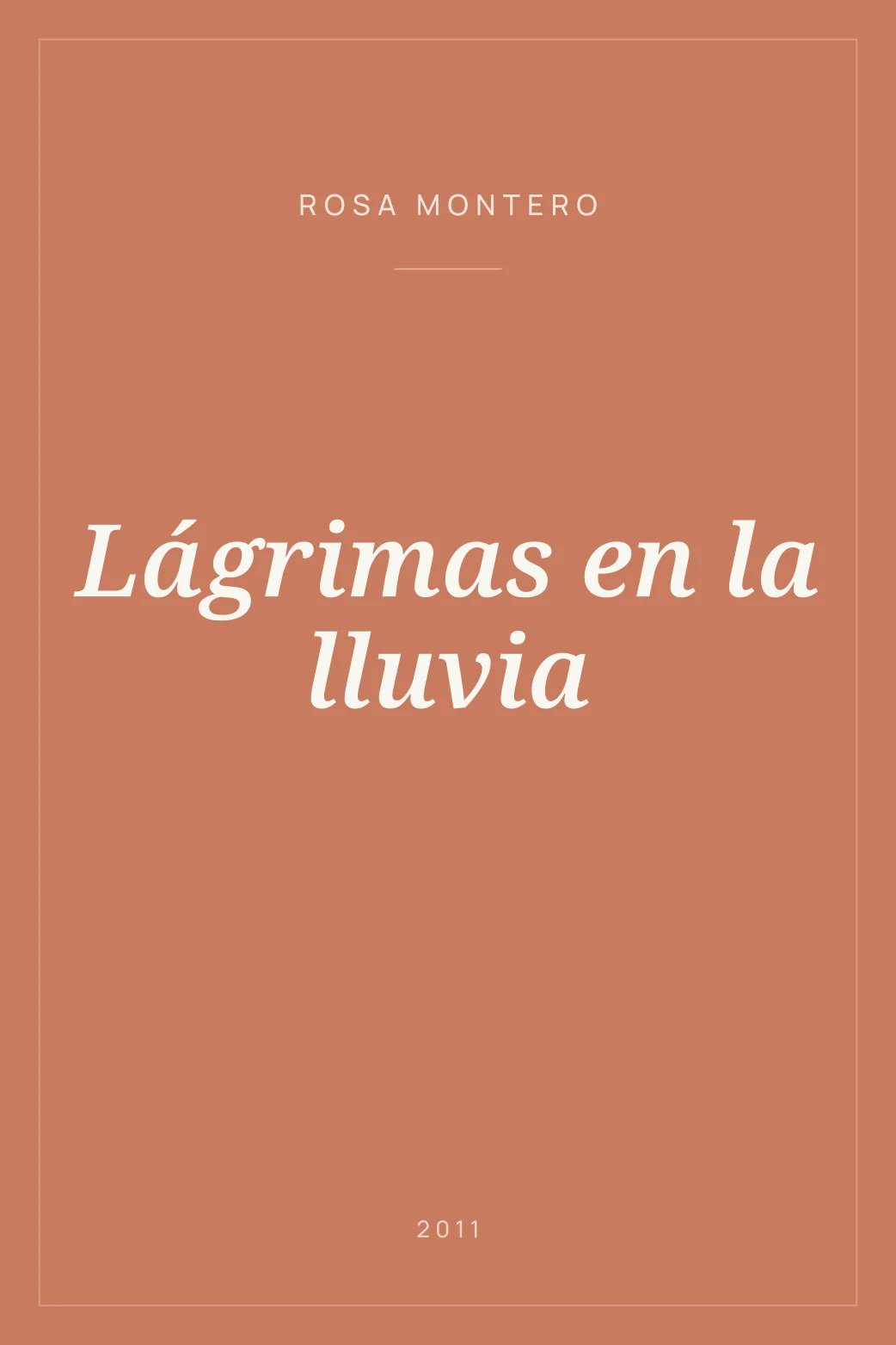 Portada de Lágrimas en la lluvia