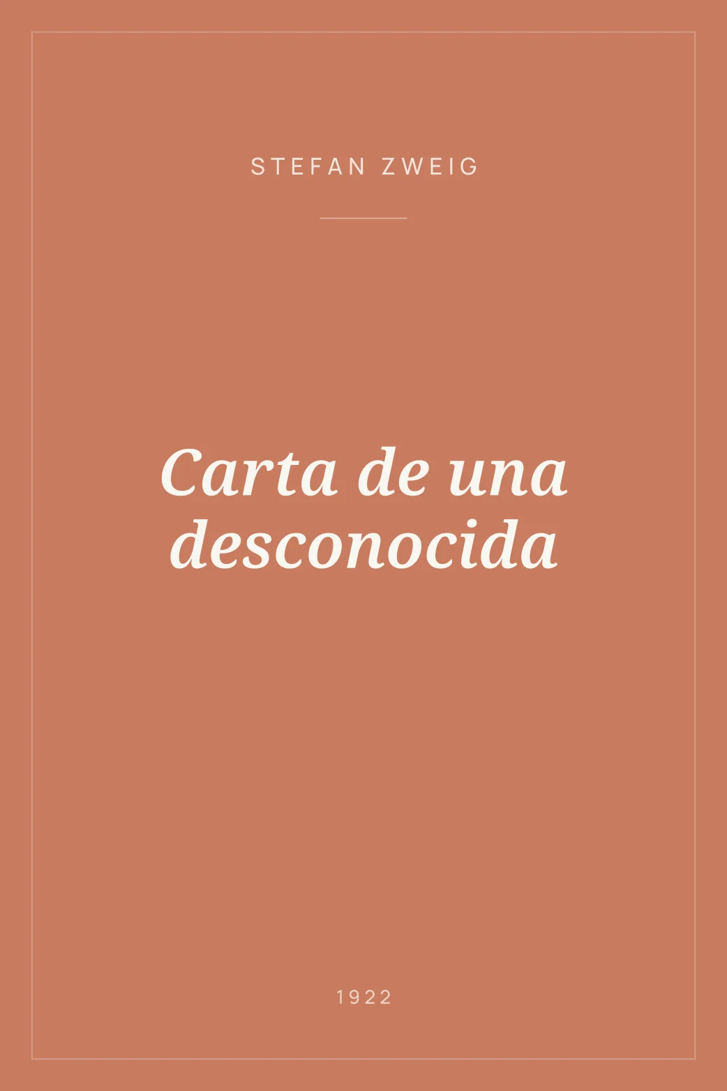 Portada de Carta de una desconocida