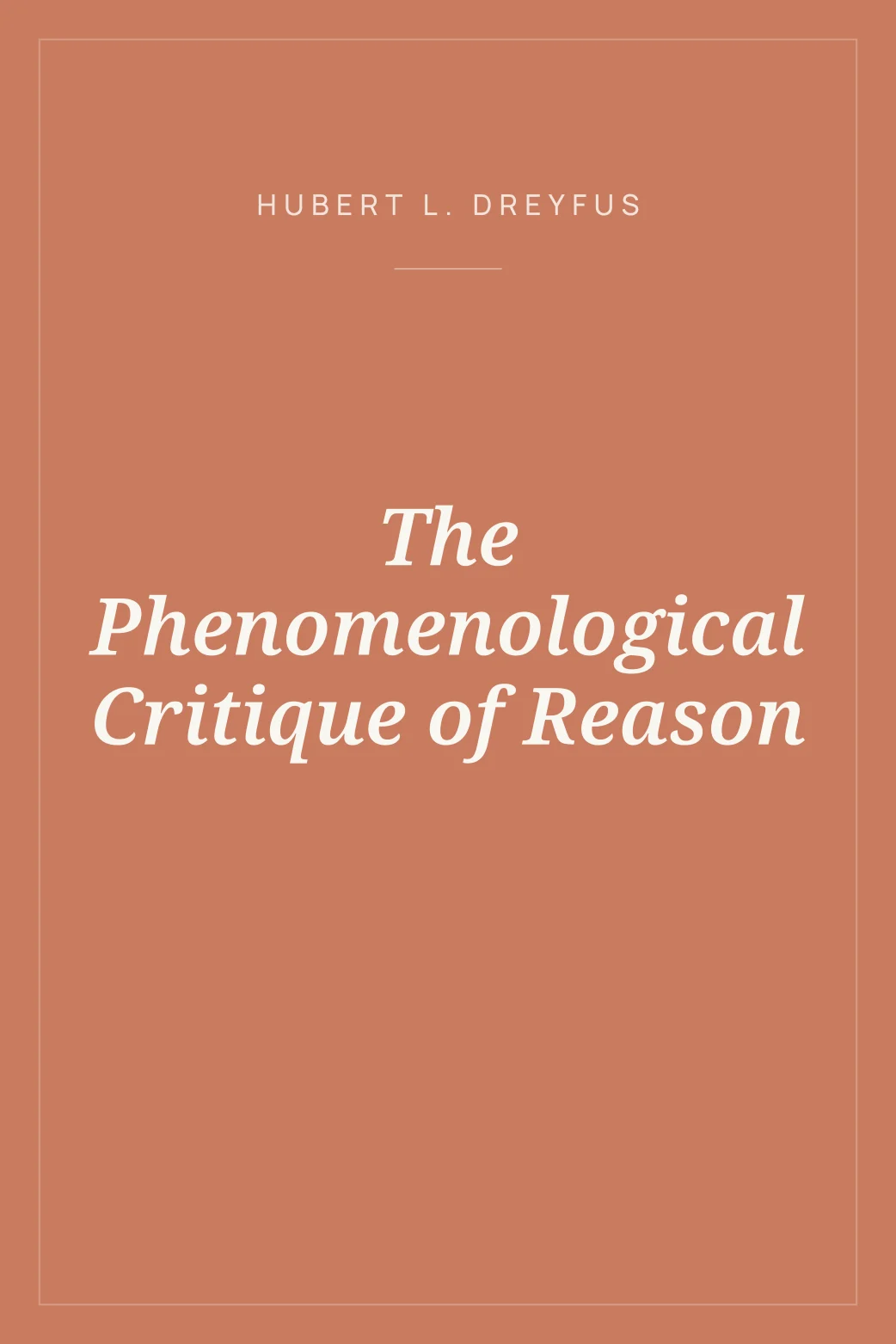 Portada de The Phenomenological Critique of Reason