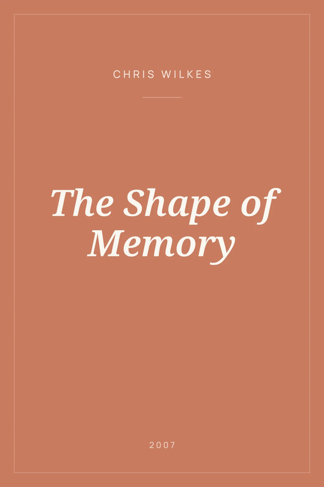 Portada de The Shape of Memory