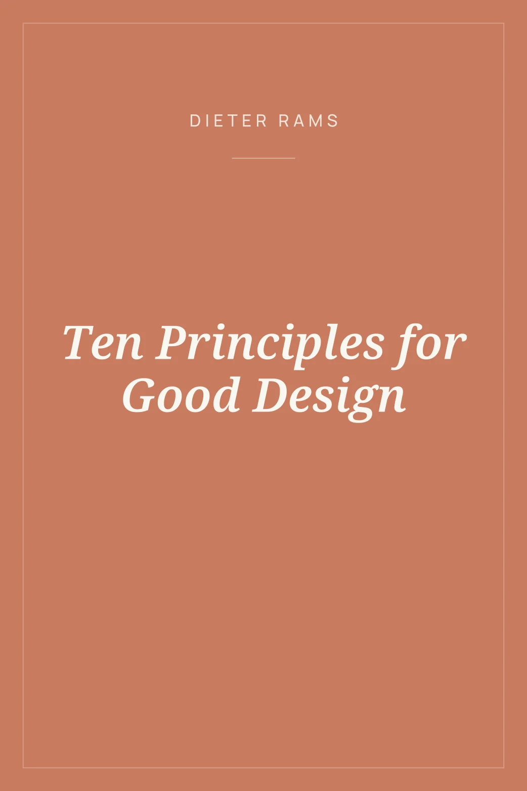 Portada de Ten Principles for Good Design