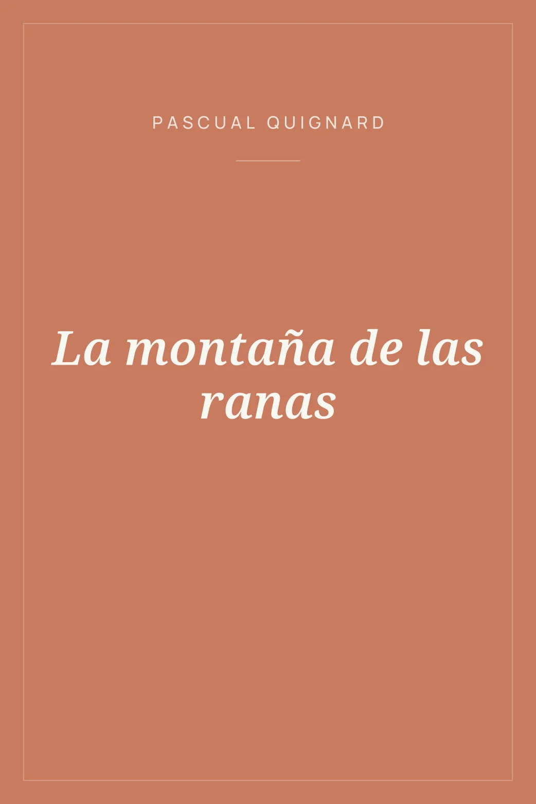 Portada de La montaña de las ranas