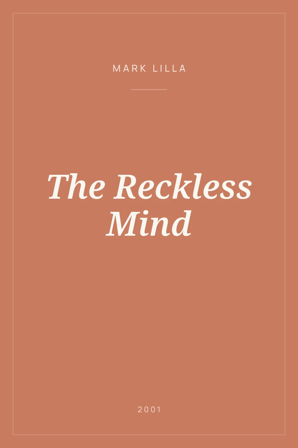 Portada de The Reckless Mind