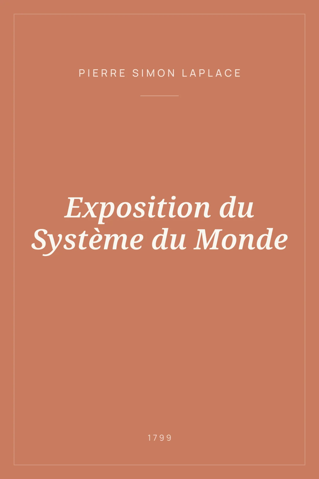 Portada de Exposition du Système du Monde
