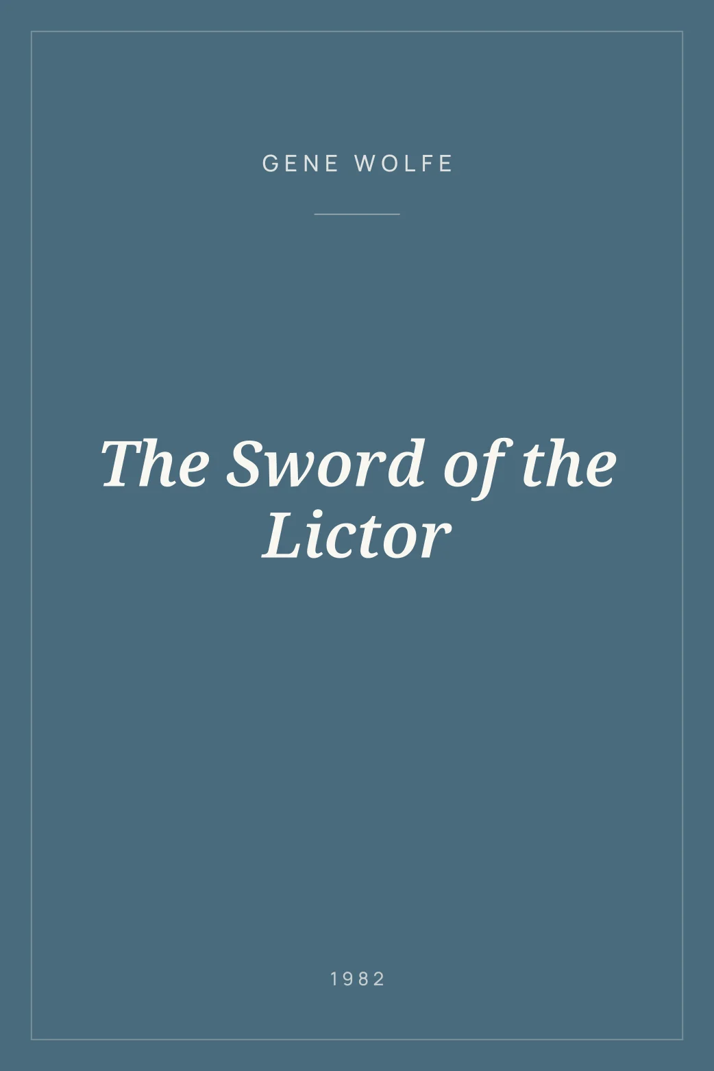 Portada de The Sword of the Lictor