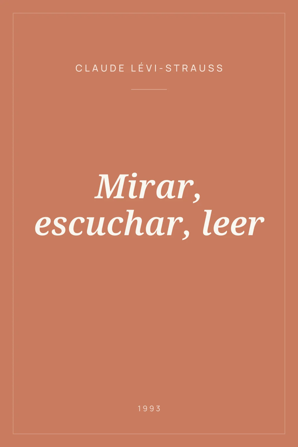 Portada de Mirar, escuchar, leer
