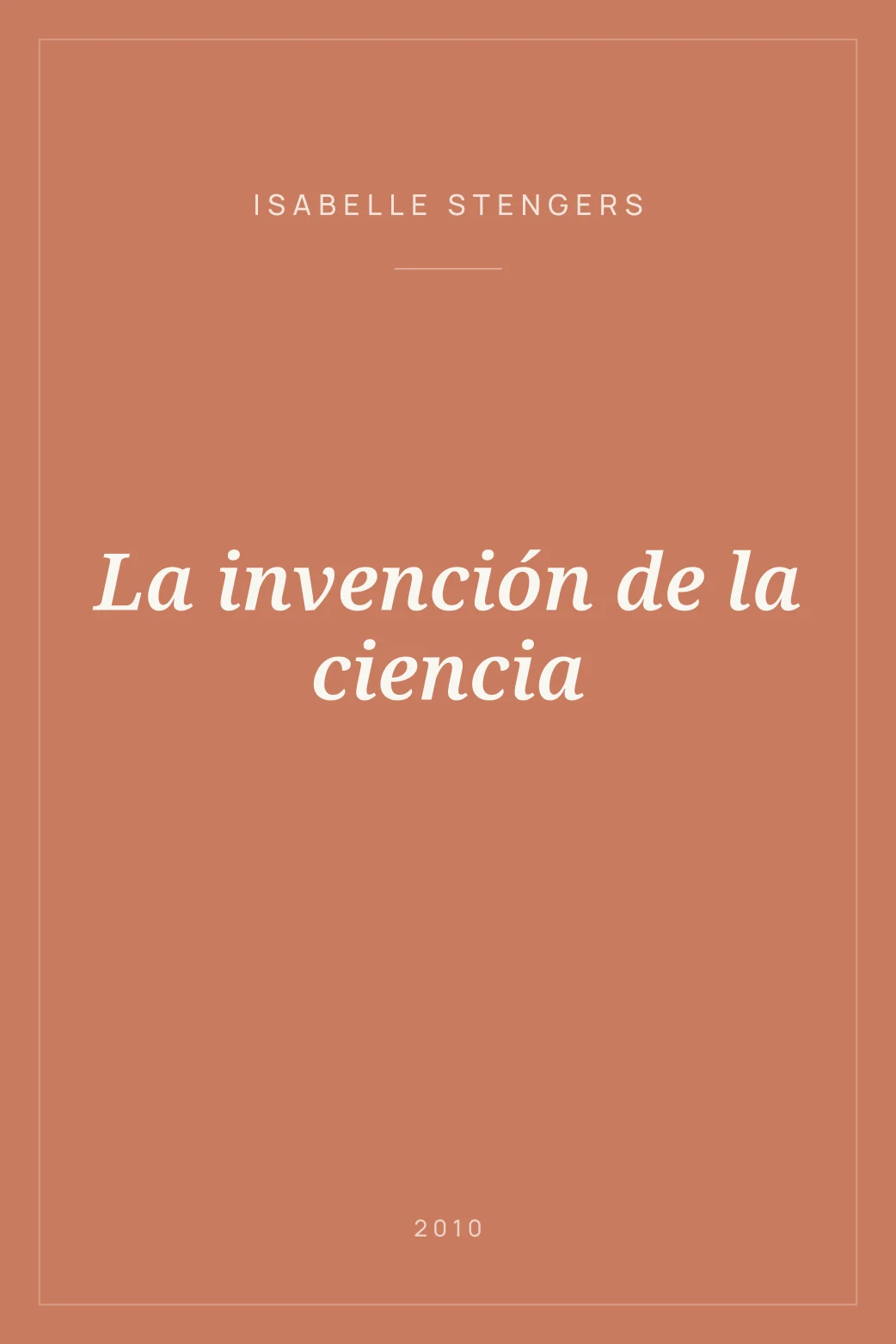Portada de La invención de la ciencia