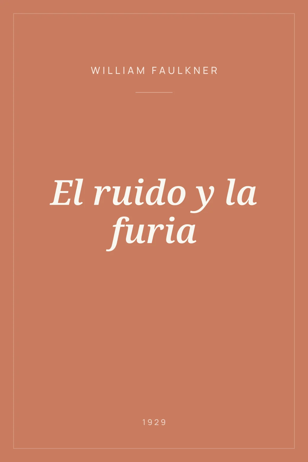 Portada de El ruido y la furia