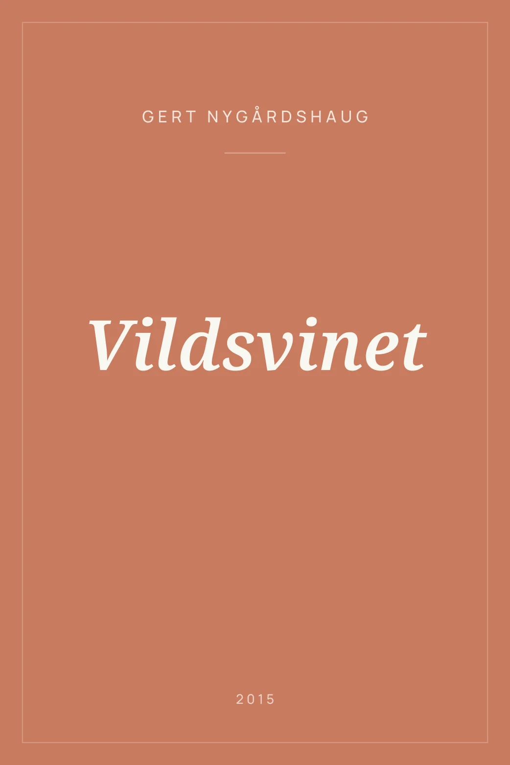 Portada de Vildsvinet