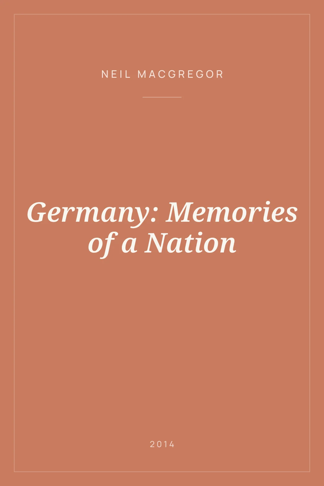 Portada de Germany: Memories of a Nation