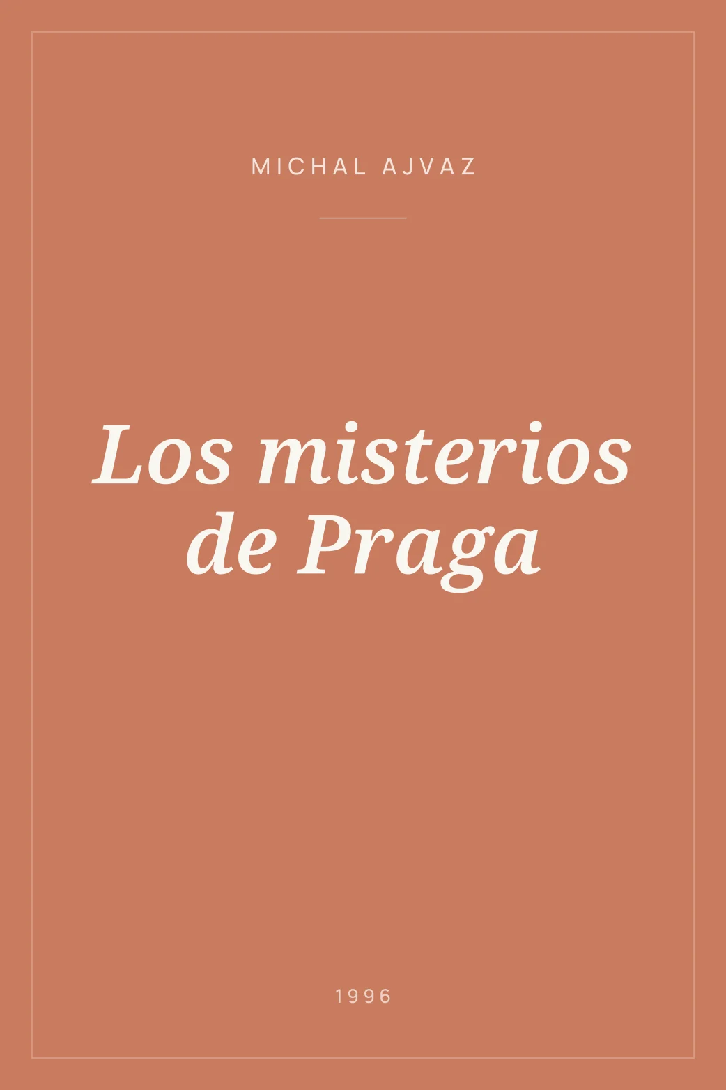 Portada de Los misterios de Praga
