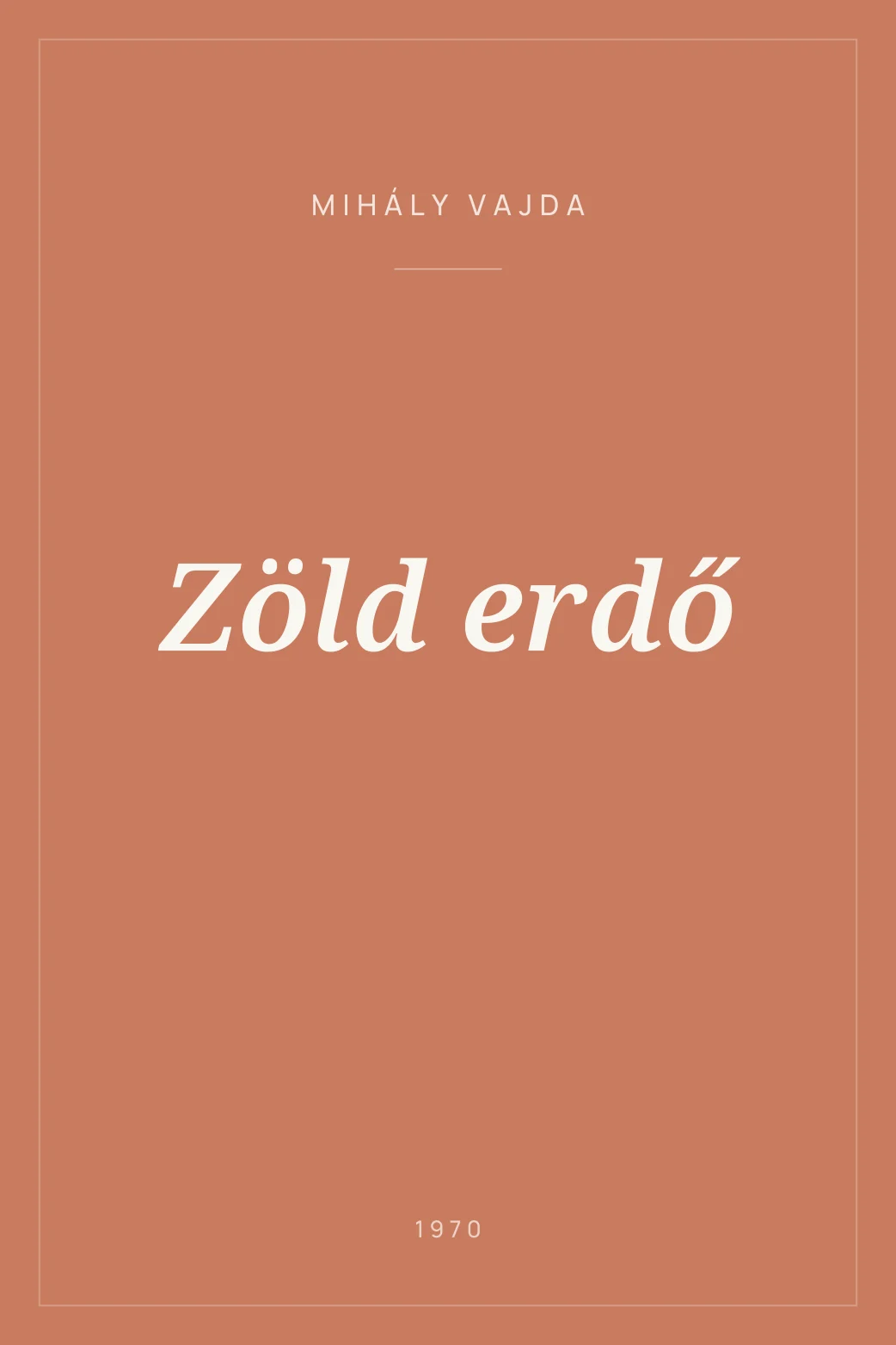 Portada de Zöld erdő
