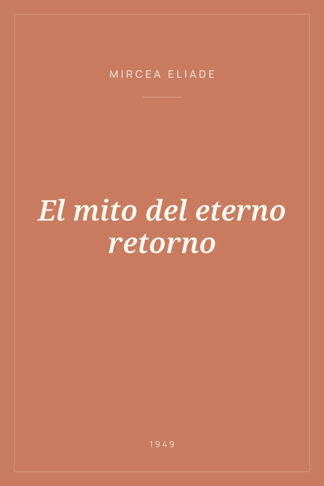 Portada de El mito del eterno retorno