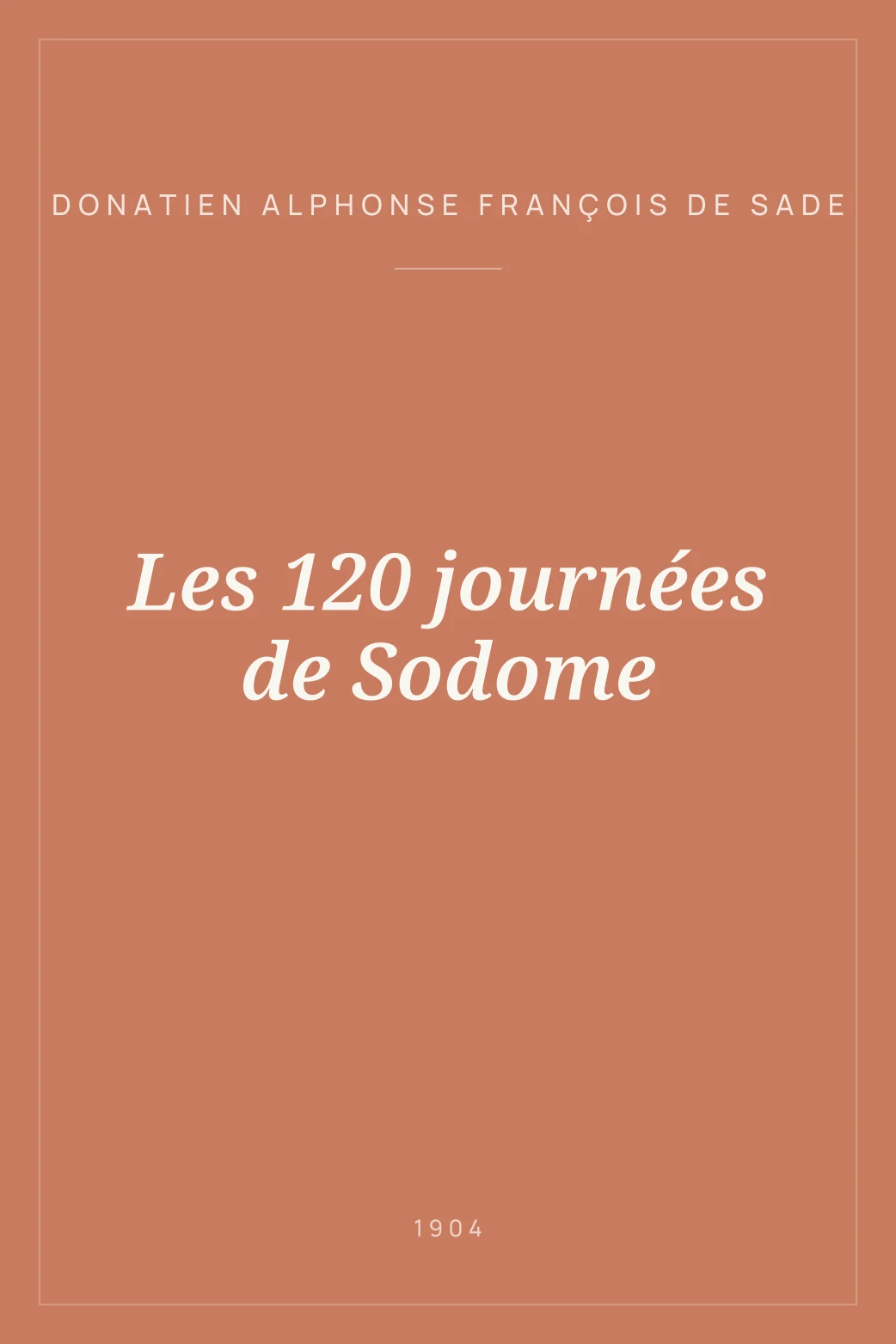 Portada de Les 120 journées de Sodome
