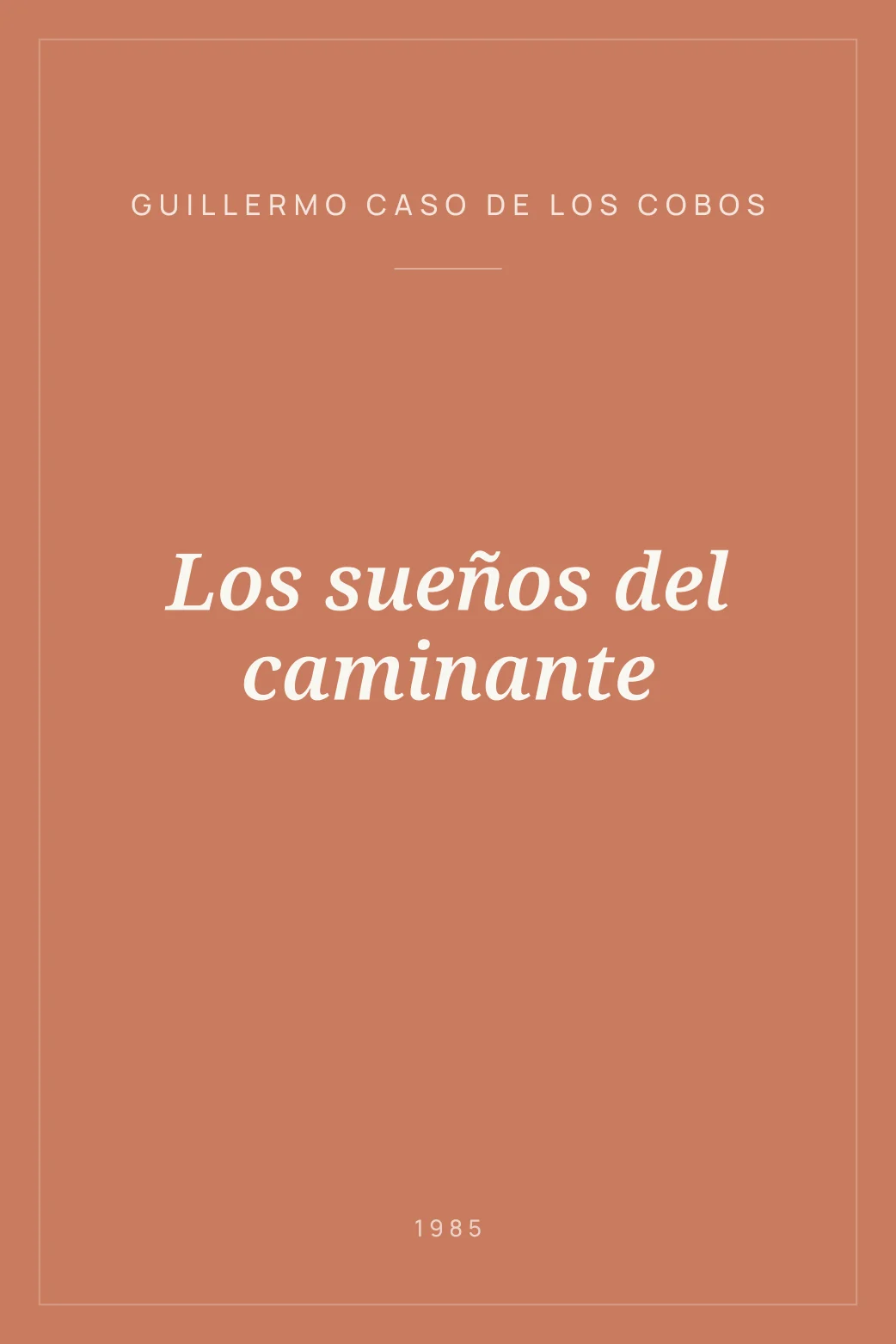 Portada de Los sueños del caminante