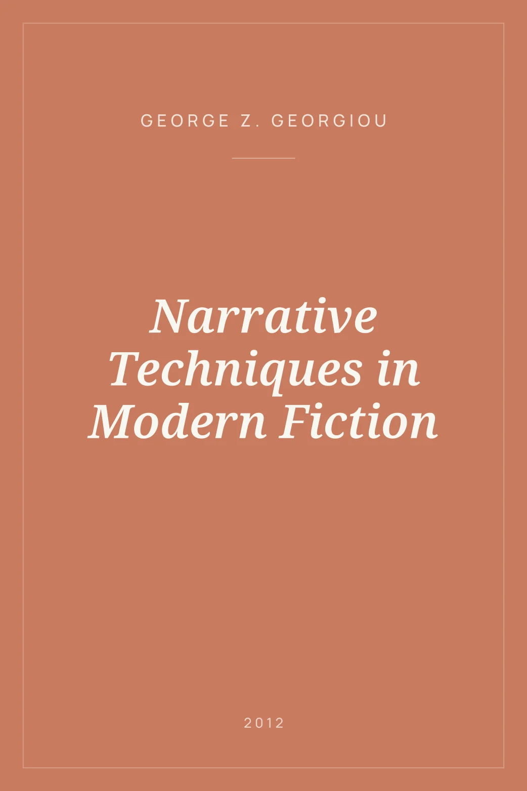 Portada de Narrative Techniques in Modern Fiction