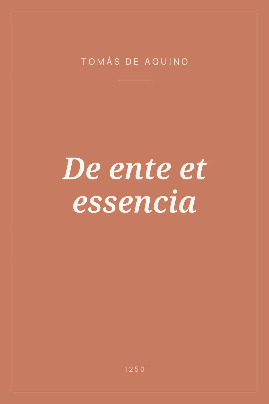Portada de De ente et essencia