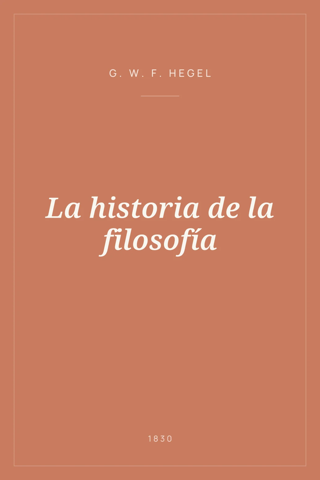Portada de La historia de la filosofía