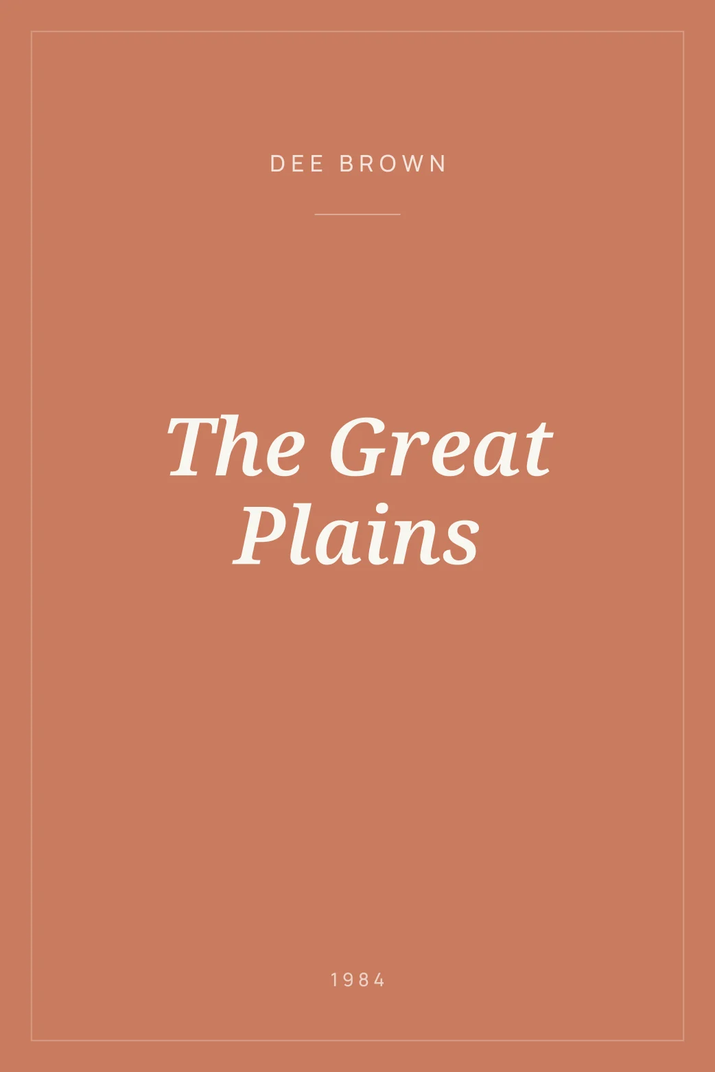 Portada de The Great Plains
