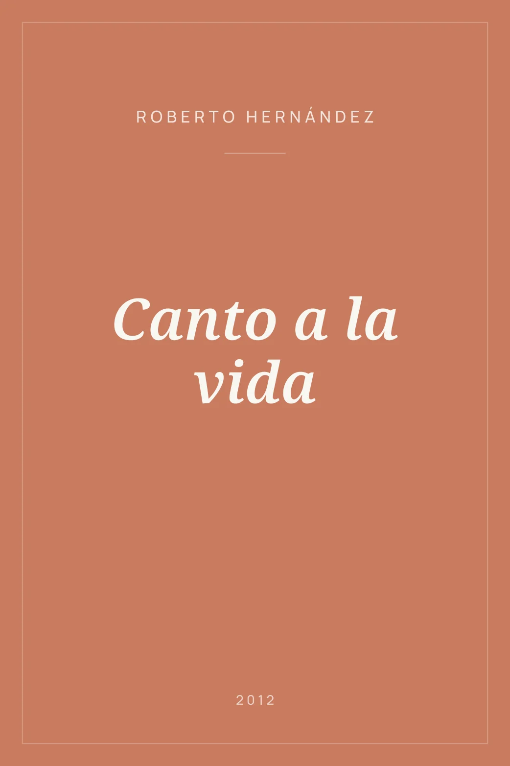 Portada de Canto a la vida