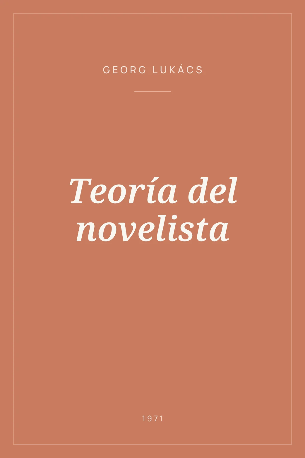 Portada de Teoría del novelista