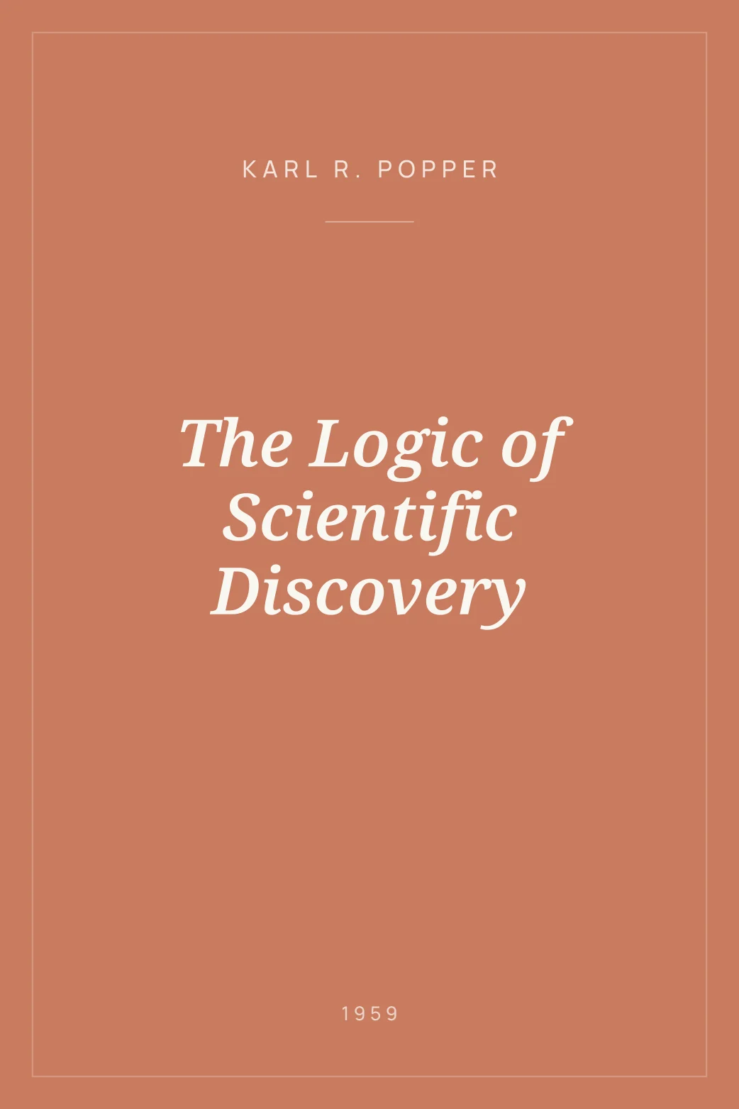 Portada de The Logic of Scientific Discovery