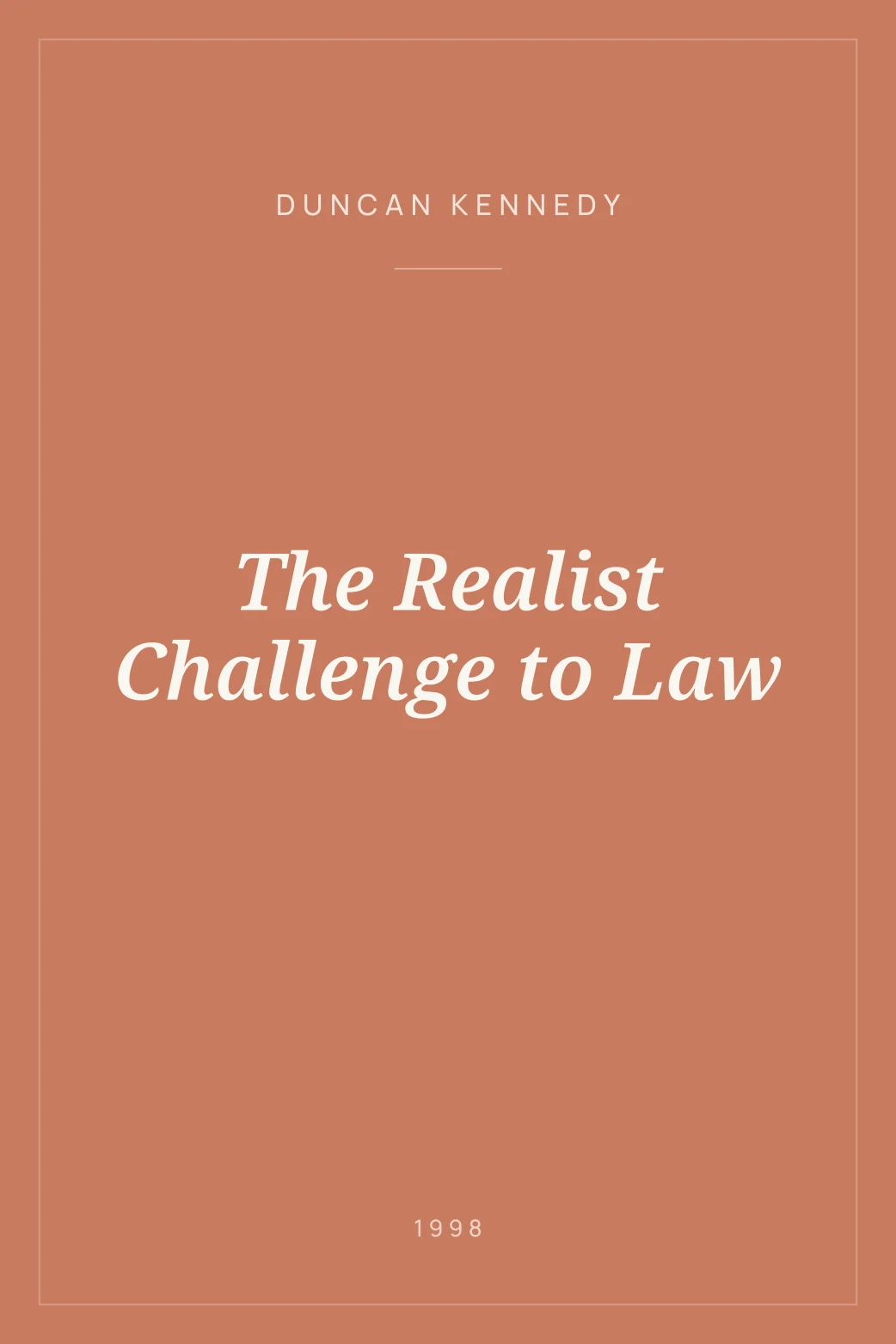 Portada de The Realist Challenge to Law
