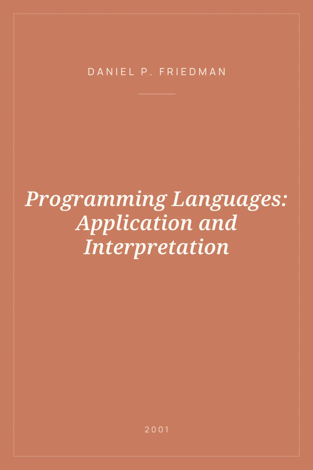 Portada de Programming Languages: Application and Interpretation