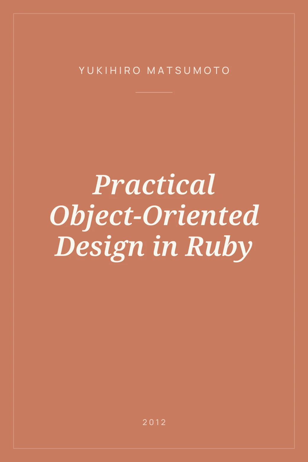 Portada de Practical Object-Oriented Design in Ruby