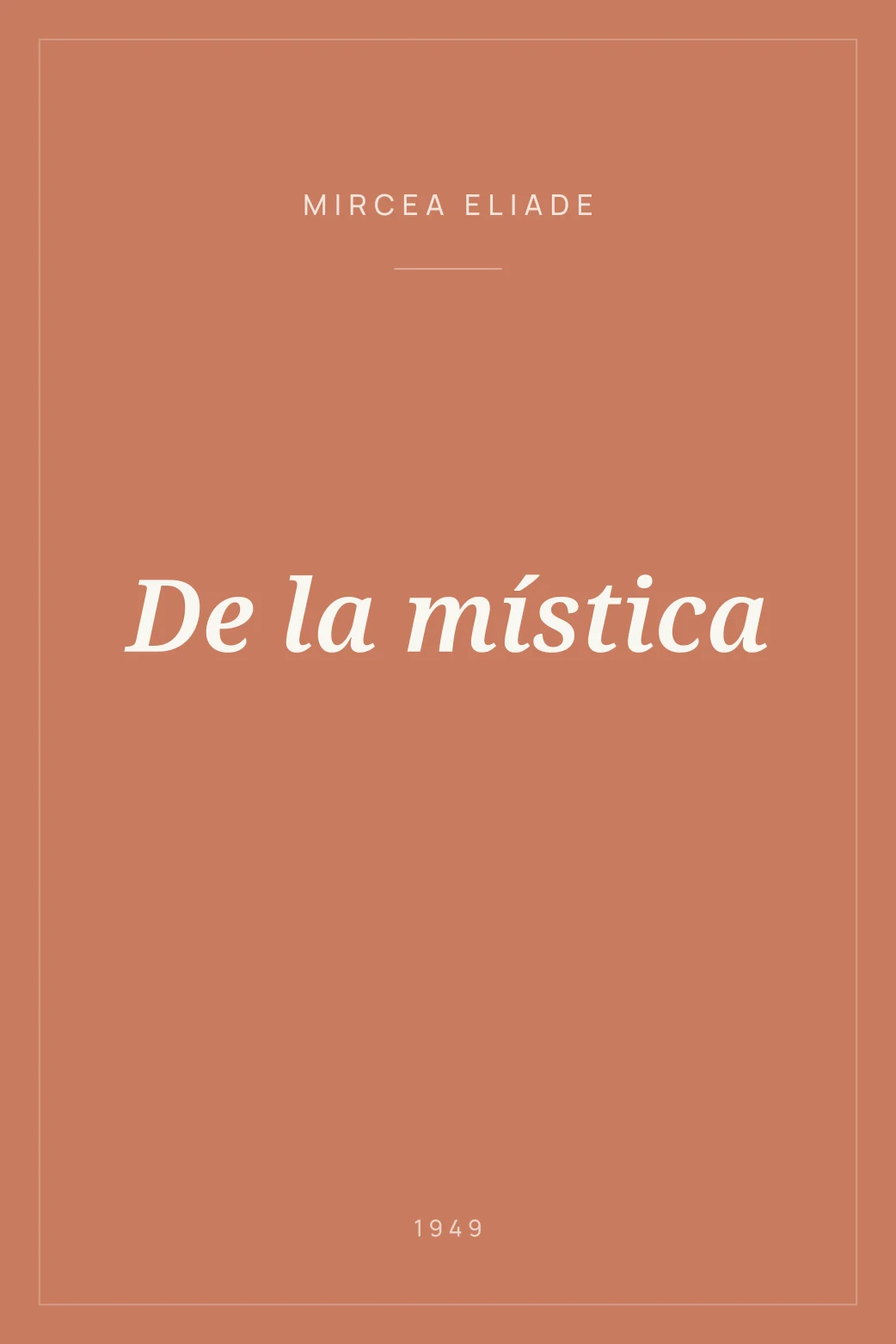 Portada de De la mística