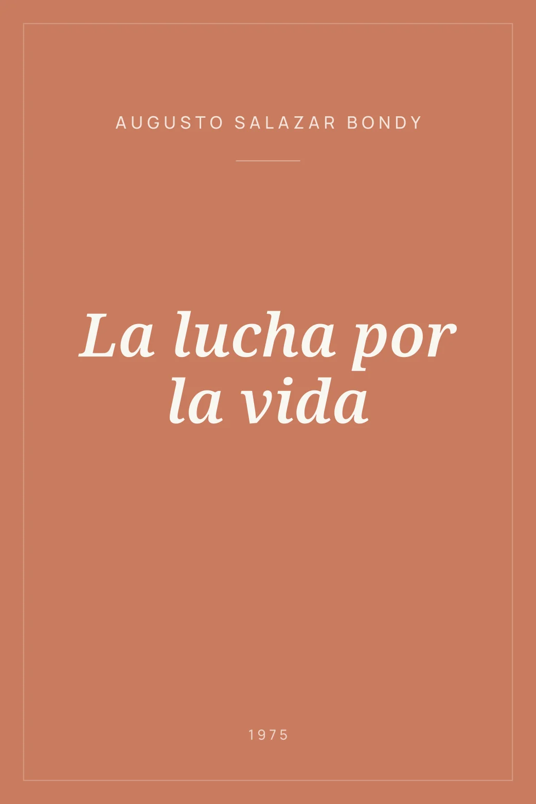 Portada de La lucha por la vida