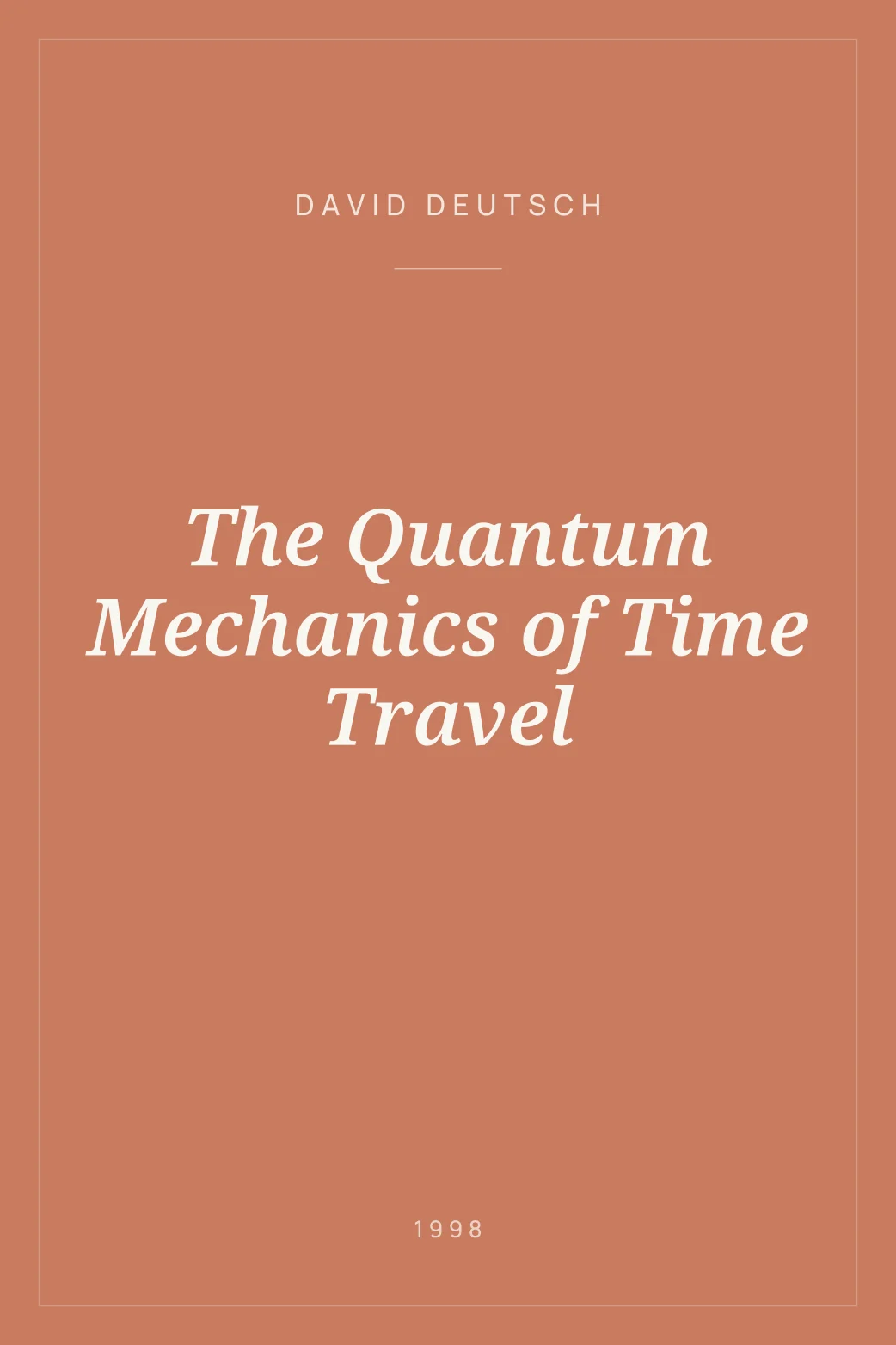 Portada de The Quantum Mechanics of Time Travel